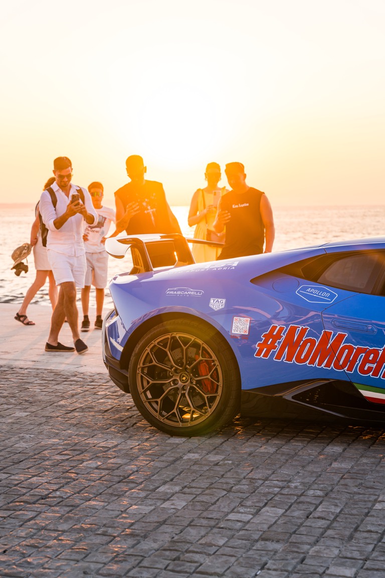The car at an event.